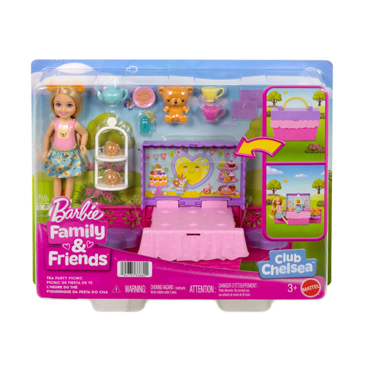 Barbie Familia y Amigos Muñeca Chelsea picnic fiesta del té 8