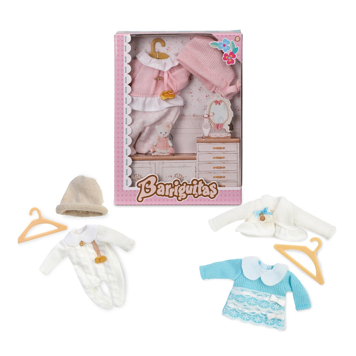 Accesorio Muñecas bebé Ropita en percha Barriguitas modelos