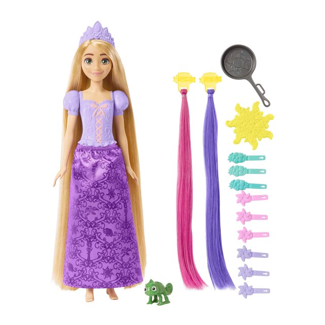 Imagen 0 de Muñeca Rapunzel peinados mágicos con accesorios Disney