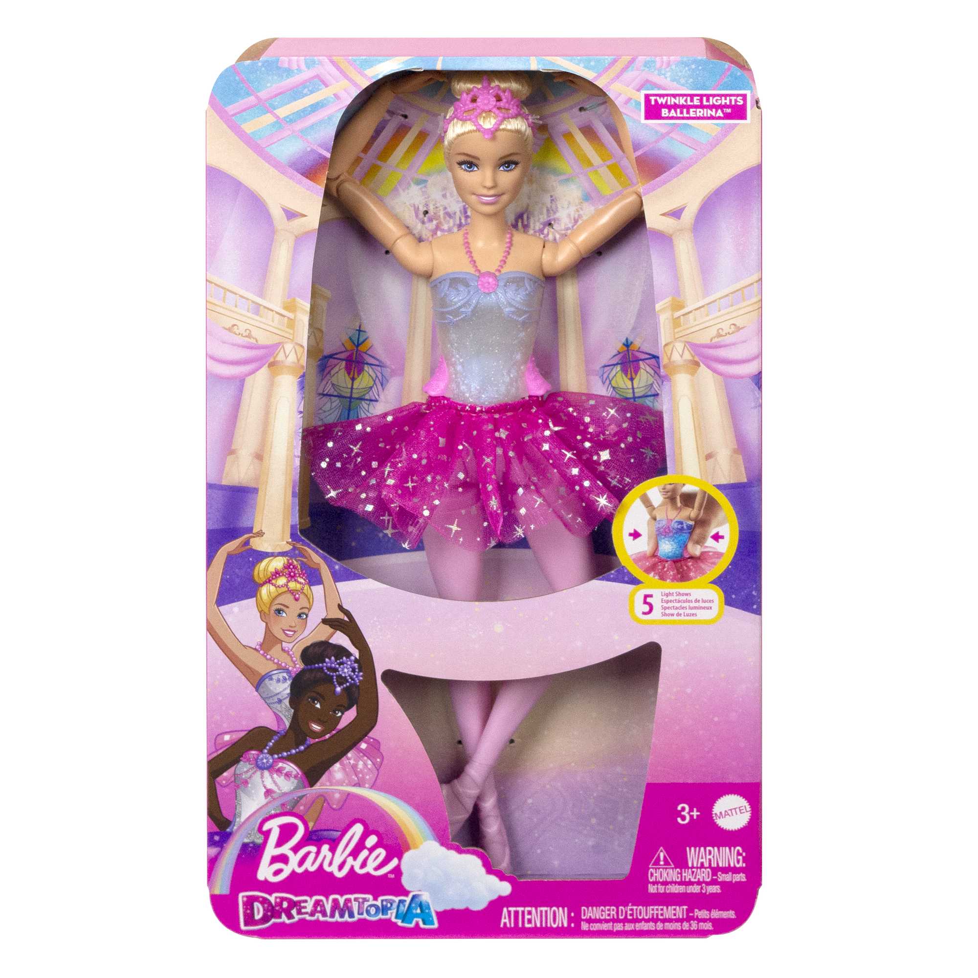 Muñeca Barbie Dreamtopia rubia Bailarina con luces mágicas 6