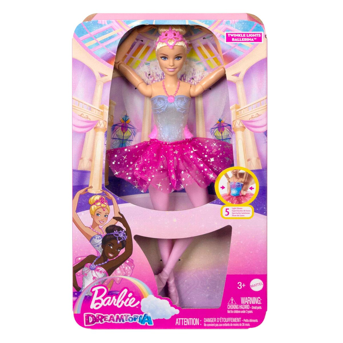 Muñeca Barbie Dreamtopia rubia Bailarina con luces mágicas
