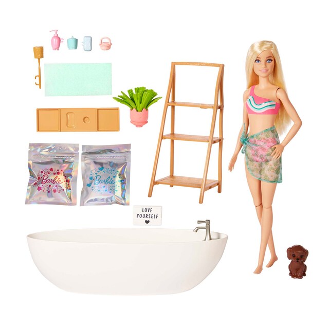 Imagen 0 de Muñeca con bañera y accesorios de baño Barbie