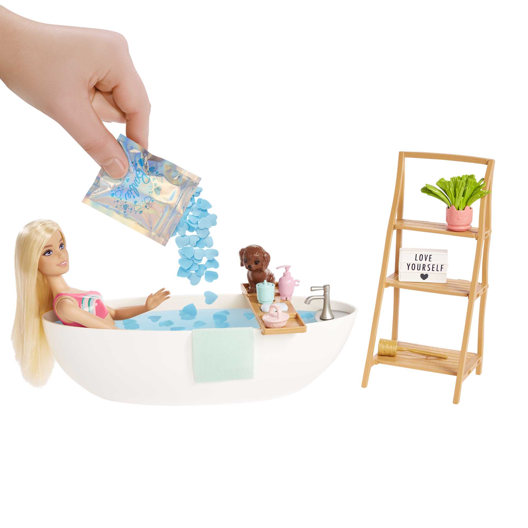 Muñeca con bañera y accesorios de baño Barbie 2