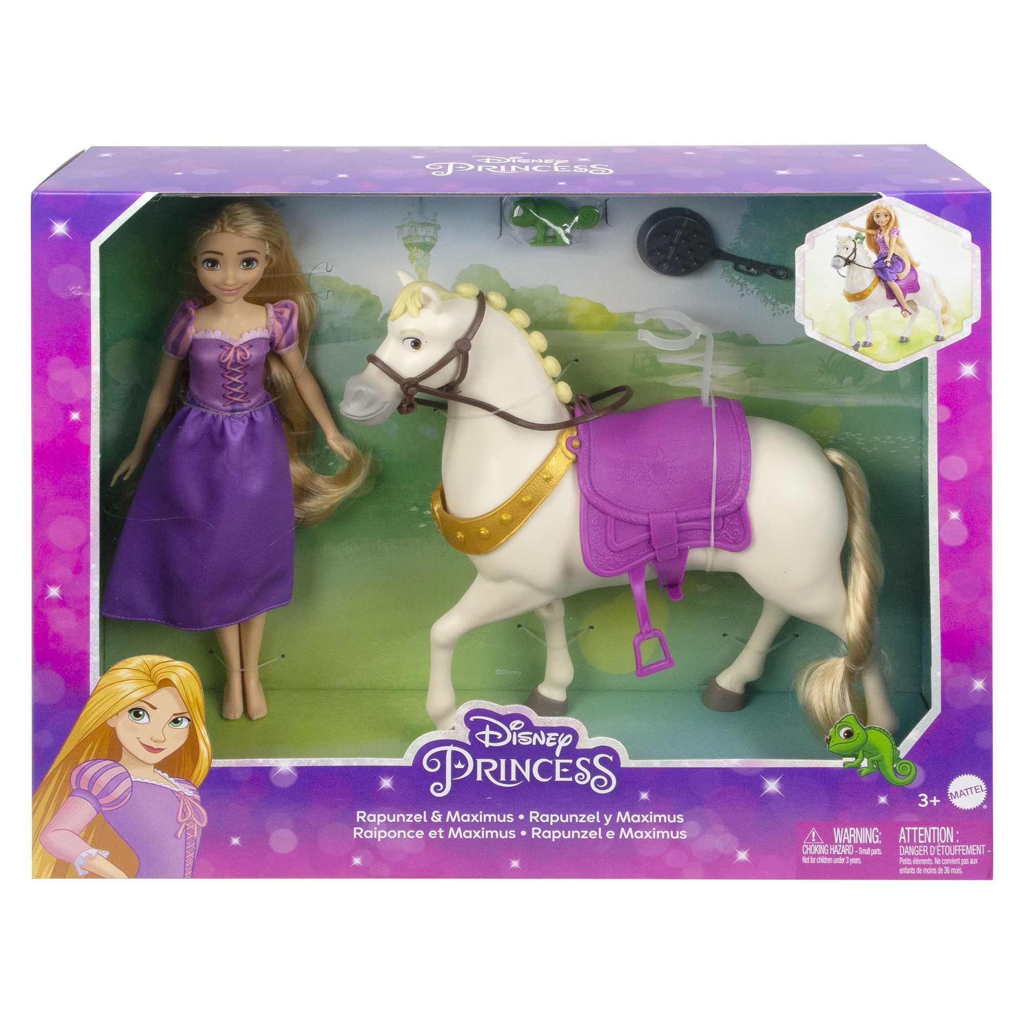 Muñeca Princesa Rapunzel con caballo Maximus Disney Princess 7