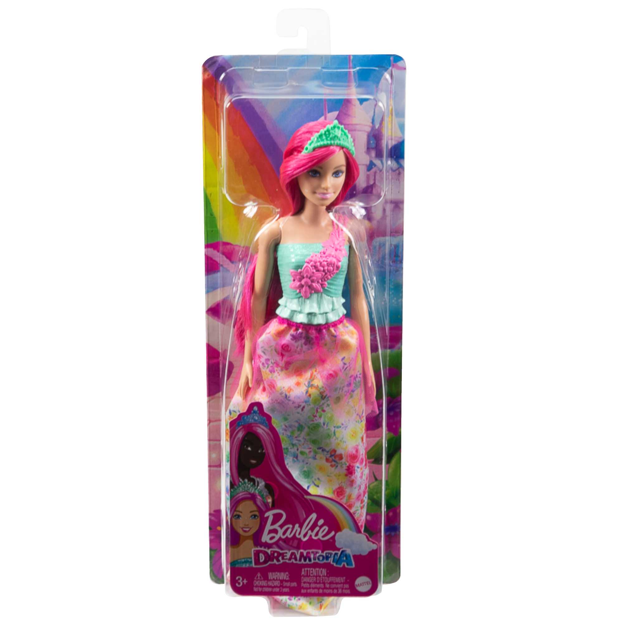 Muñeca Princesa rubia con corona rosa Barbie 5