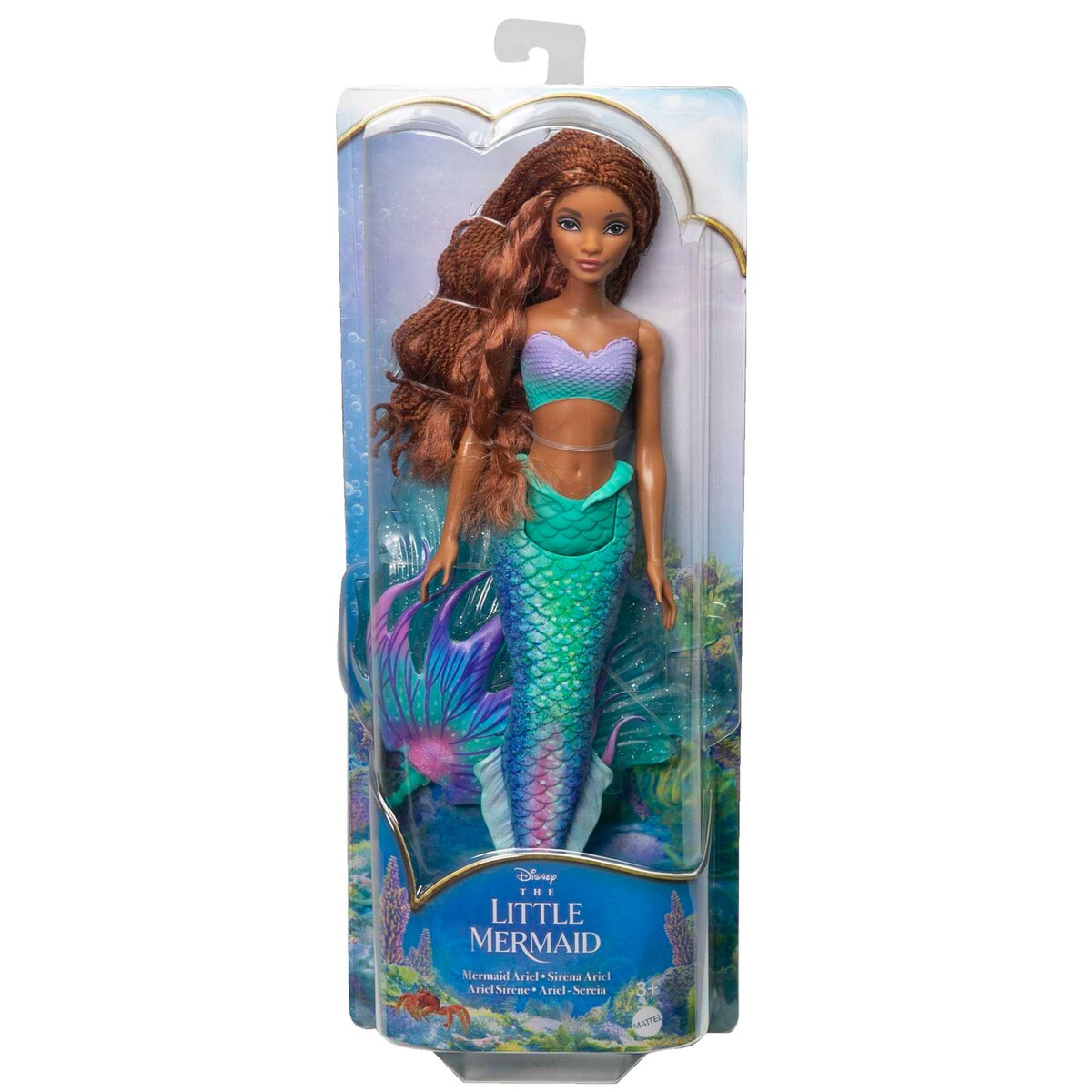 Muñeca La Sirenita Ariel, sirena con Cola y Aleta de Purpurina Disney  Princess Mattel