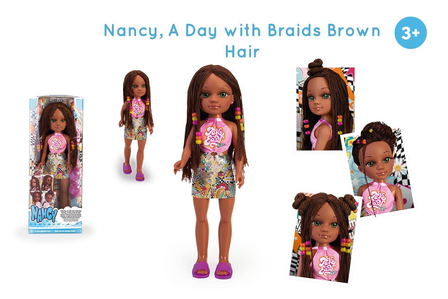 Muñeca Nancy, Un día de trenzas pelo castaño 10