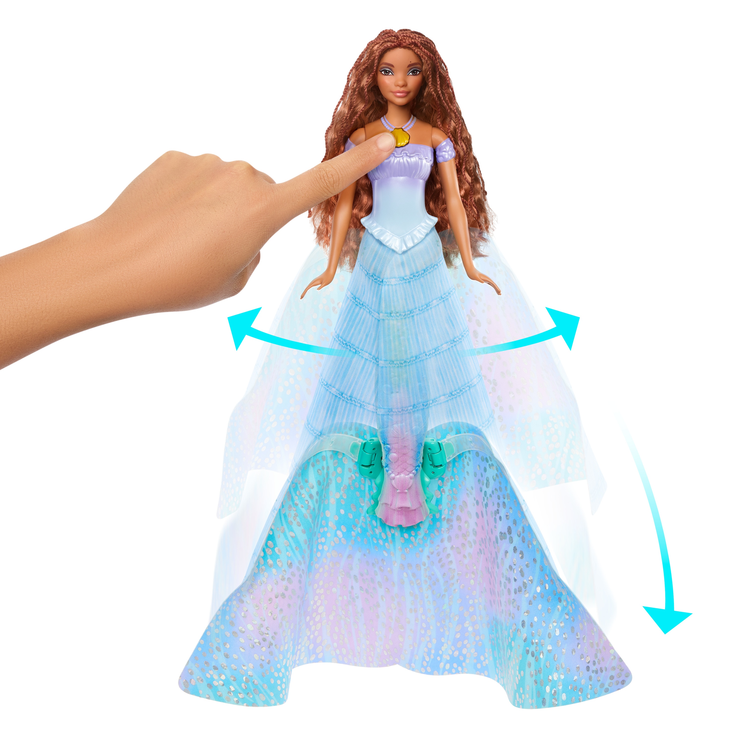 Muñeca Ariel humana a sirena Disney Scallop La sirenita Disney Princess Mattel 7