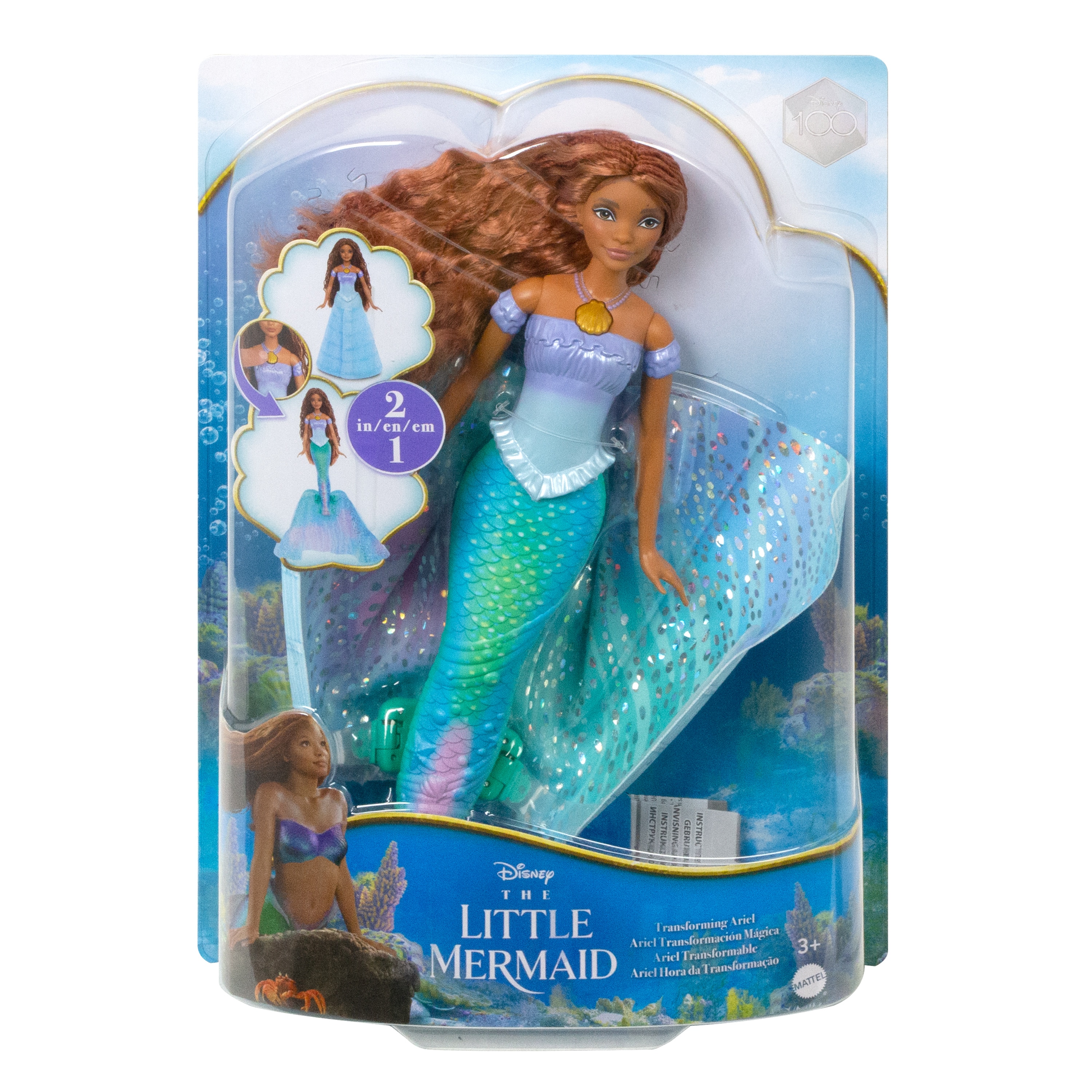 Muñeca Ariel humana a sirena Disney Scallop La sirenita Disney Princess Mattel 8