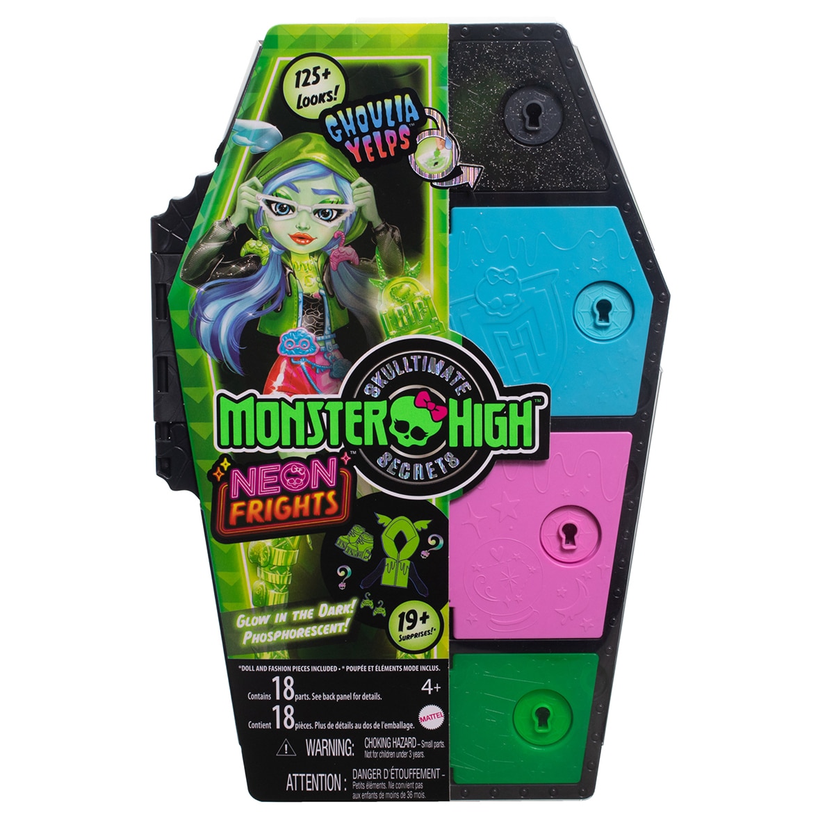 Muñeca Ghoulia con armario Skulltimate Secrets Serie 3 Monster High Mattel 6