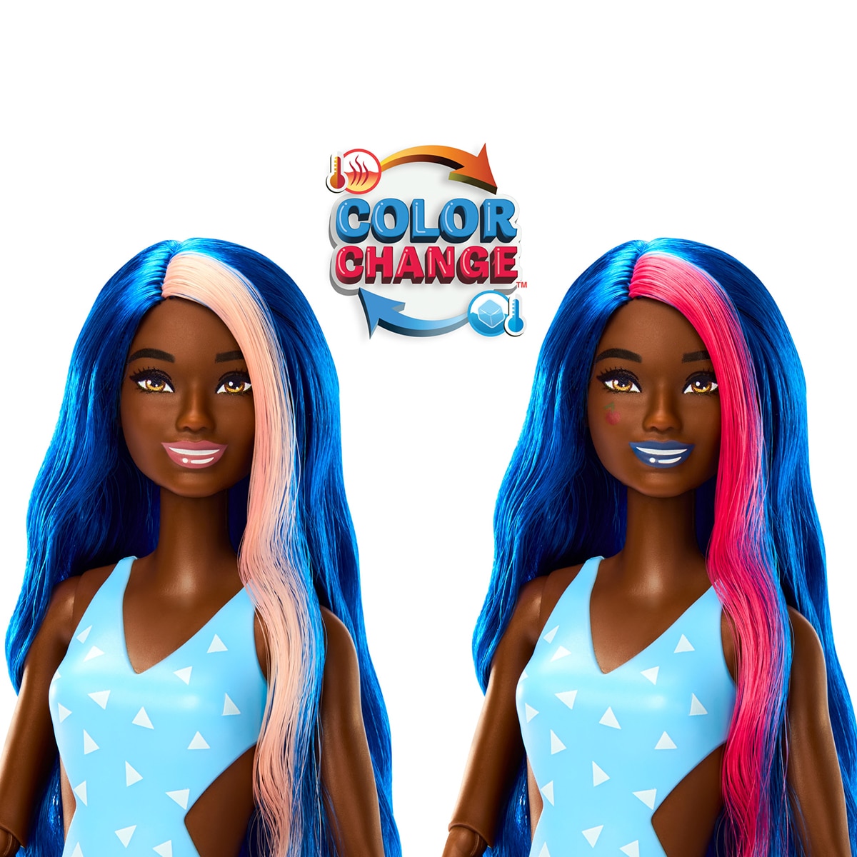 Barbie Pop! Reveal Frutas Boneca que revela sus colores con accesorios sorpresa Fresa Azul-5