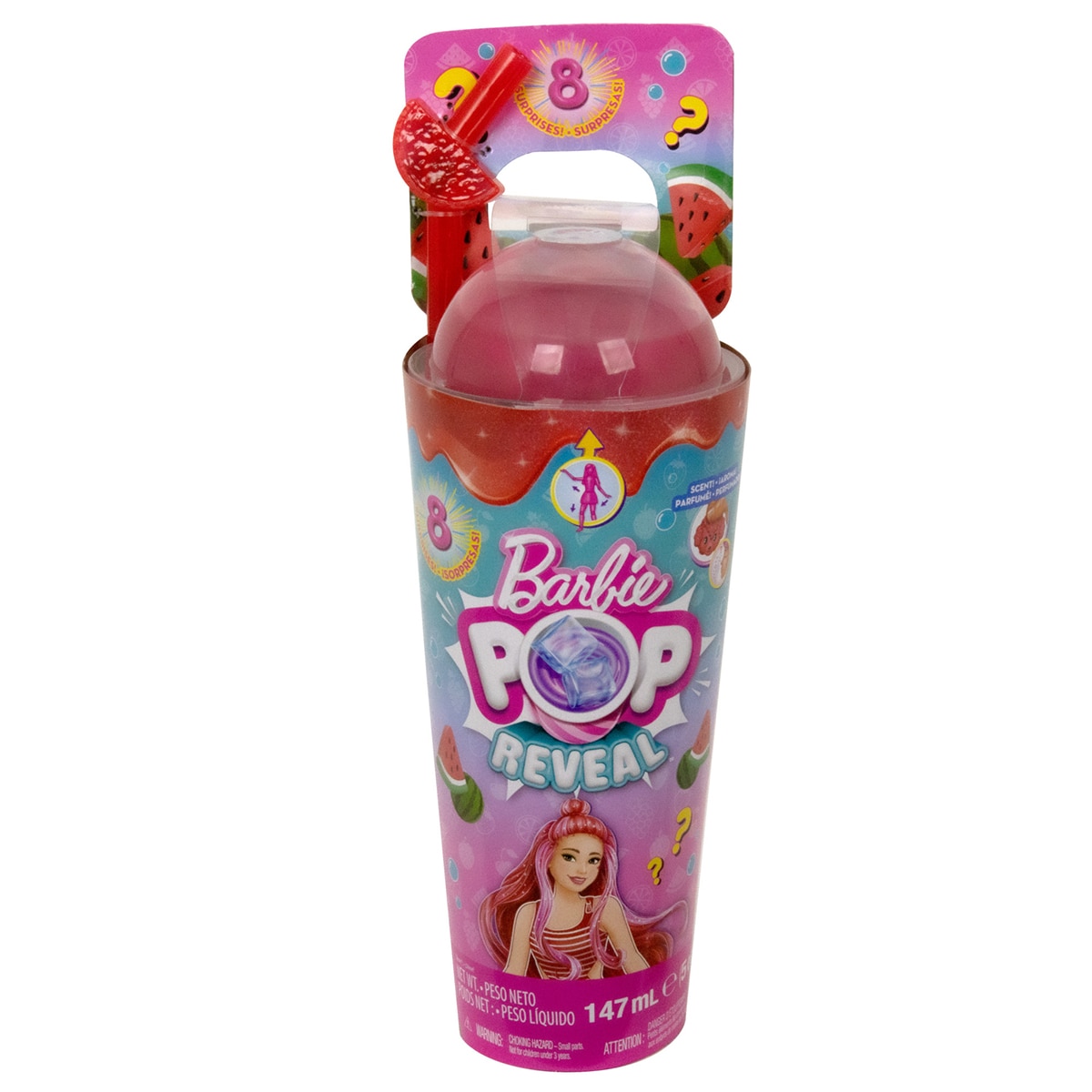 Muñeca Barbie Pop Reveal frutas Rojo-8