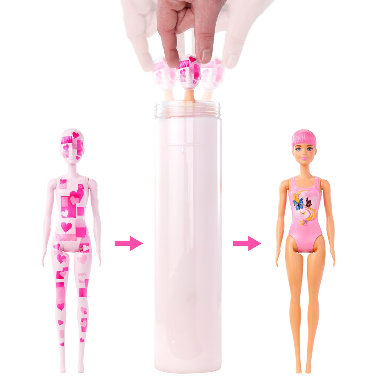 Barbie Color Reveal Denim Muñeca que revela sus colores con agua 4