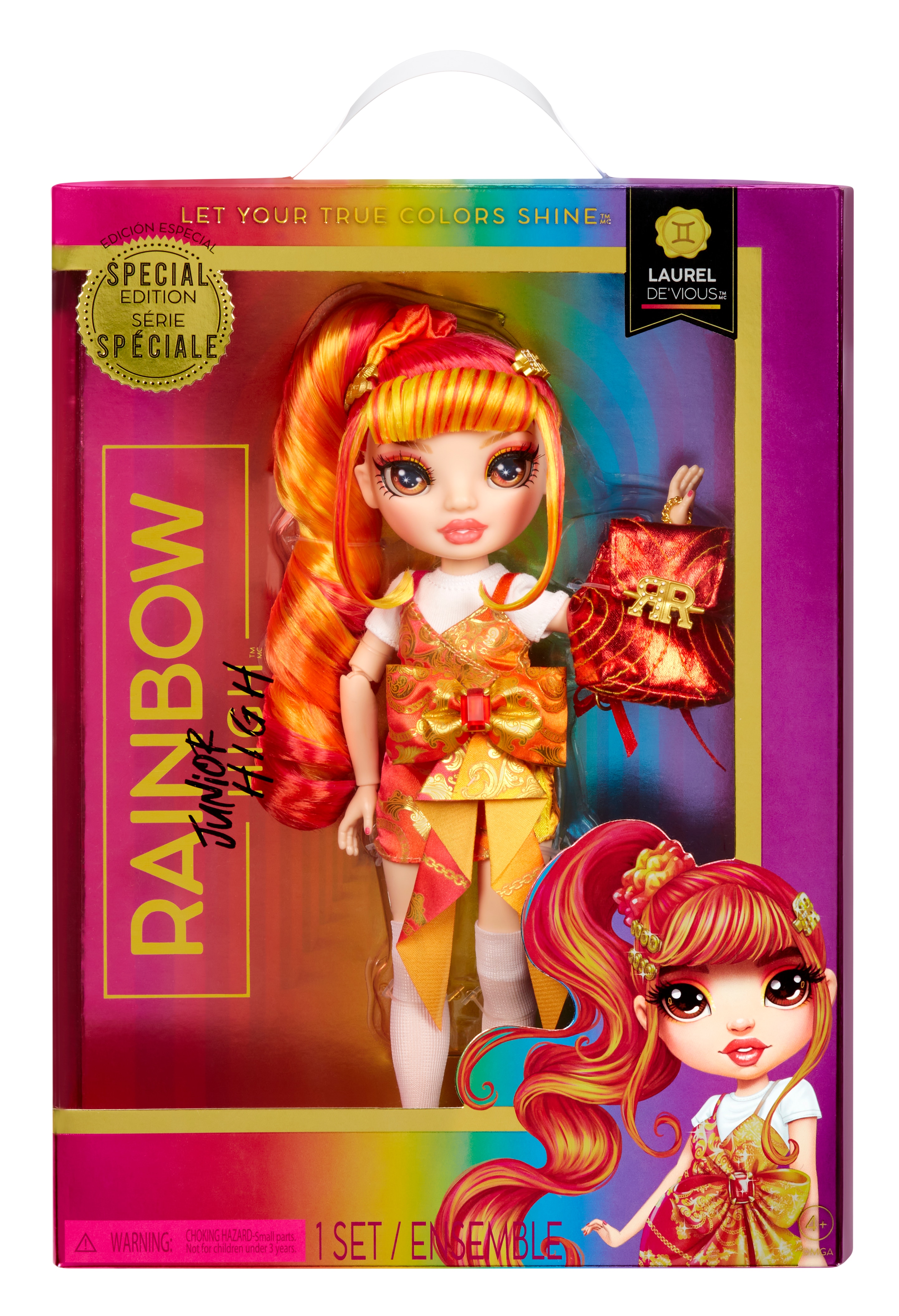 Muñeca Laurel De'Vious (Orange) Junior High Edicion Especial Rainbow High 2