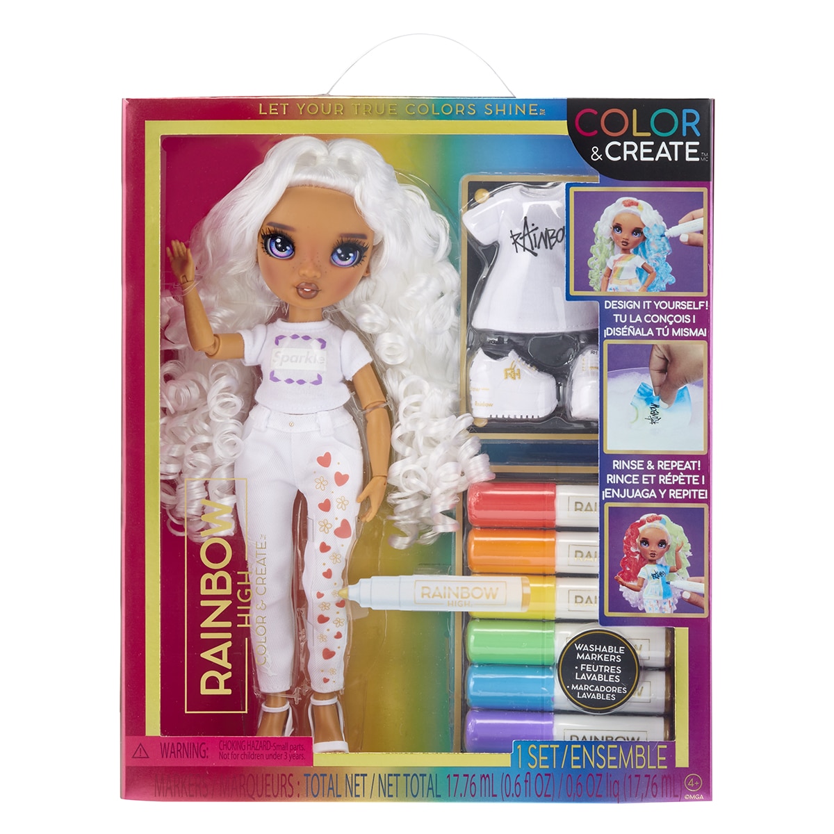 Bonecas Color & Create - Purple Eyes Rainbow High 5