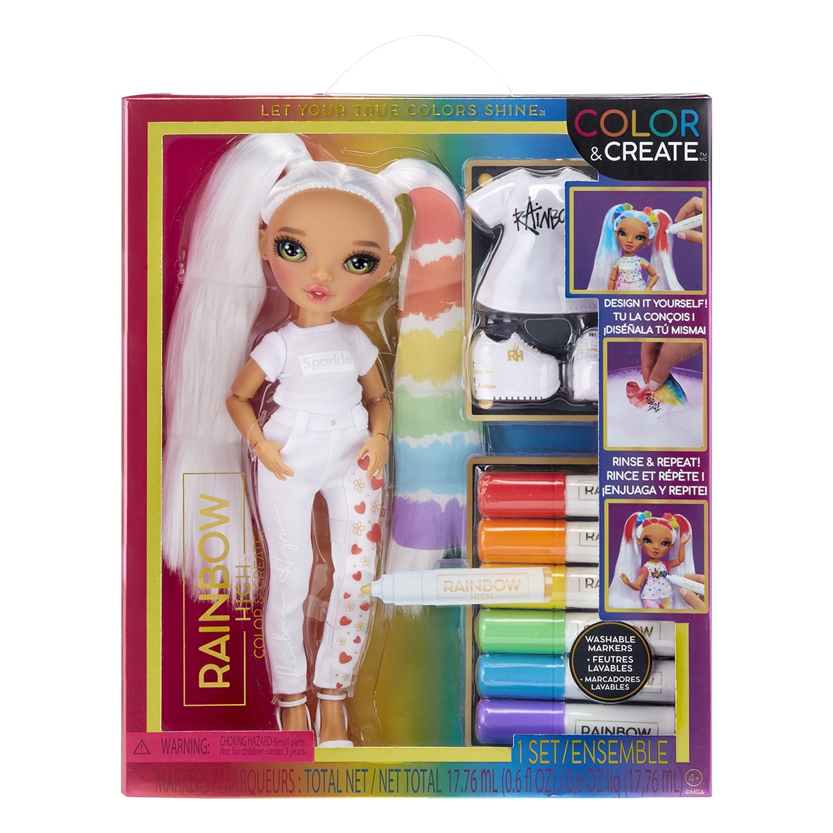 Bonecas Color & Create - Green Eyes Rainbow High 5