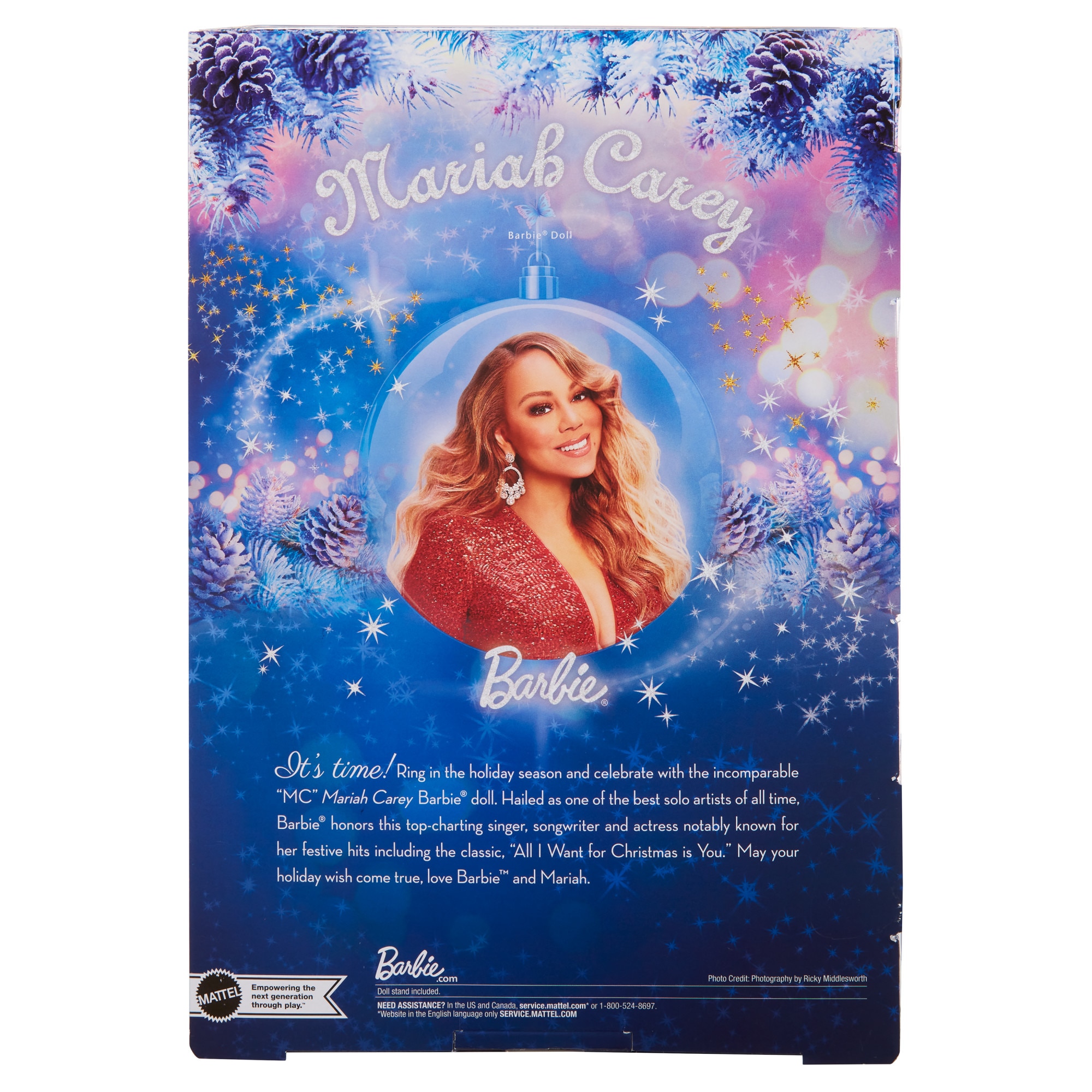 Muñeca de colección Mariah Carey Signature Navidad Barbie 7