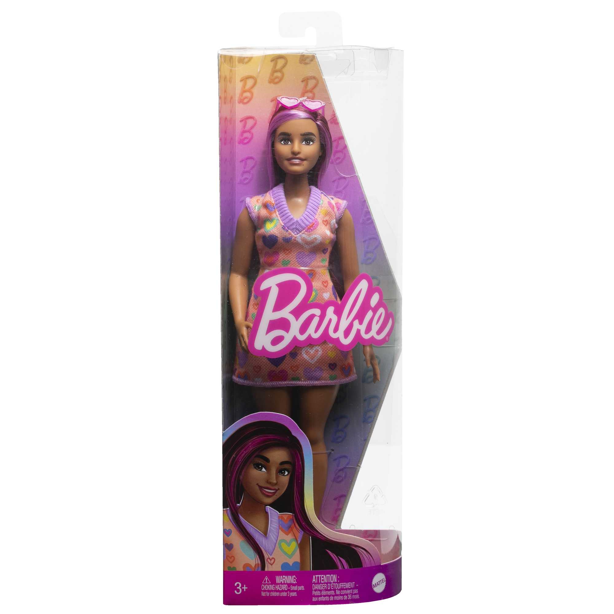 Muñeca curvy con vestido corazones Fashionista modelos surtidos Barbie 6