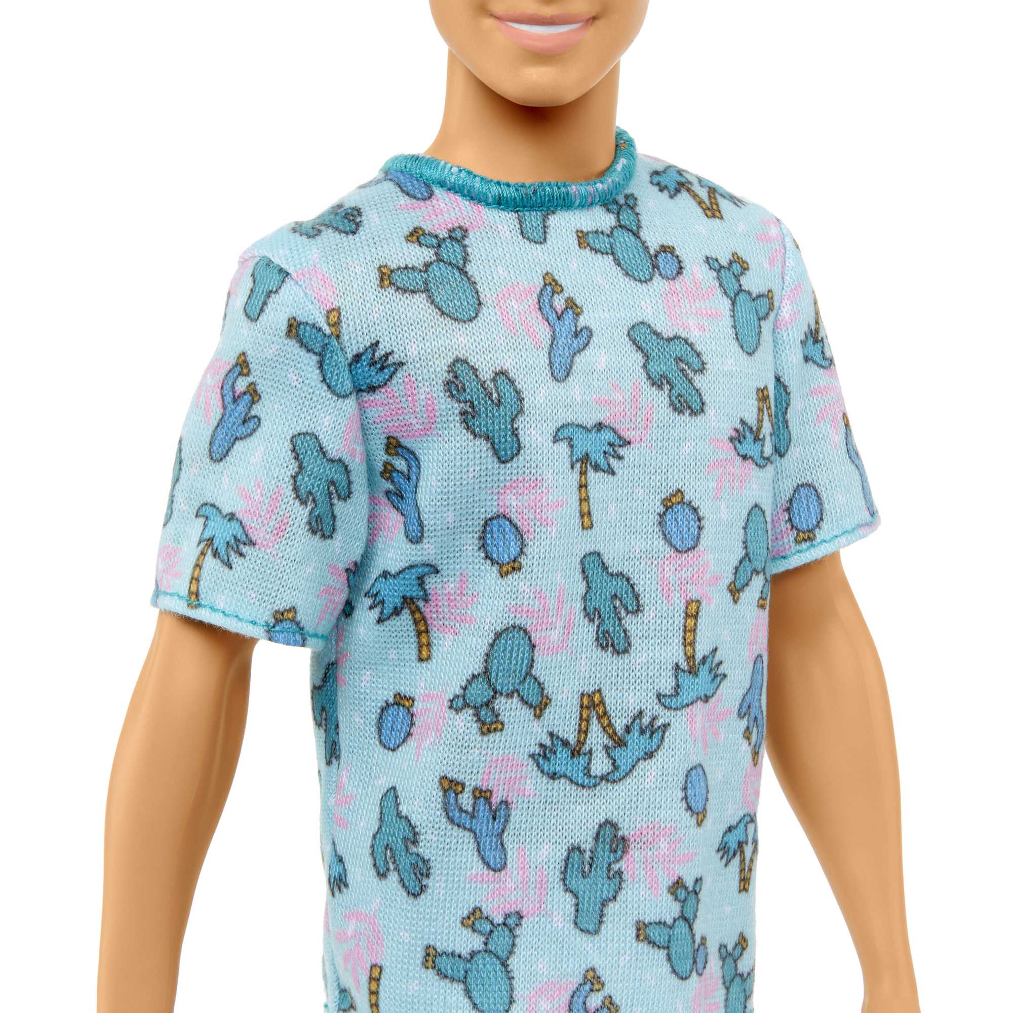 Muñeco rubio con camiseta cactus Ken Fashionista modelos surtidos Barbie 4