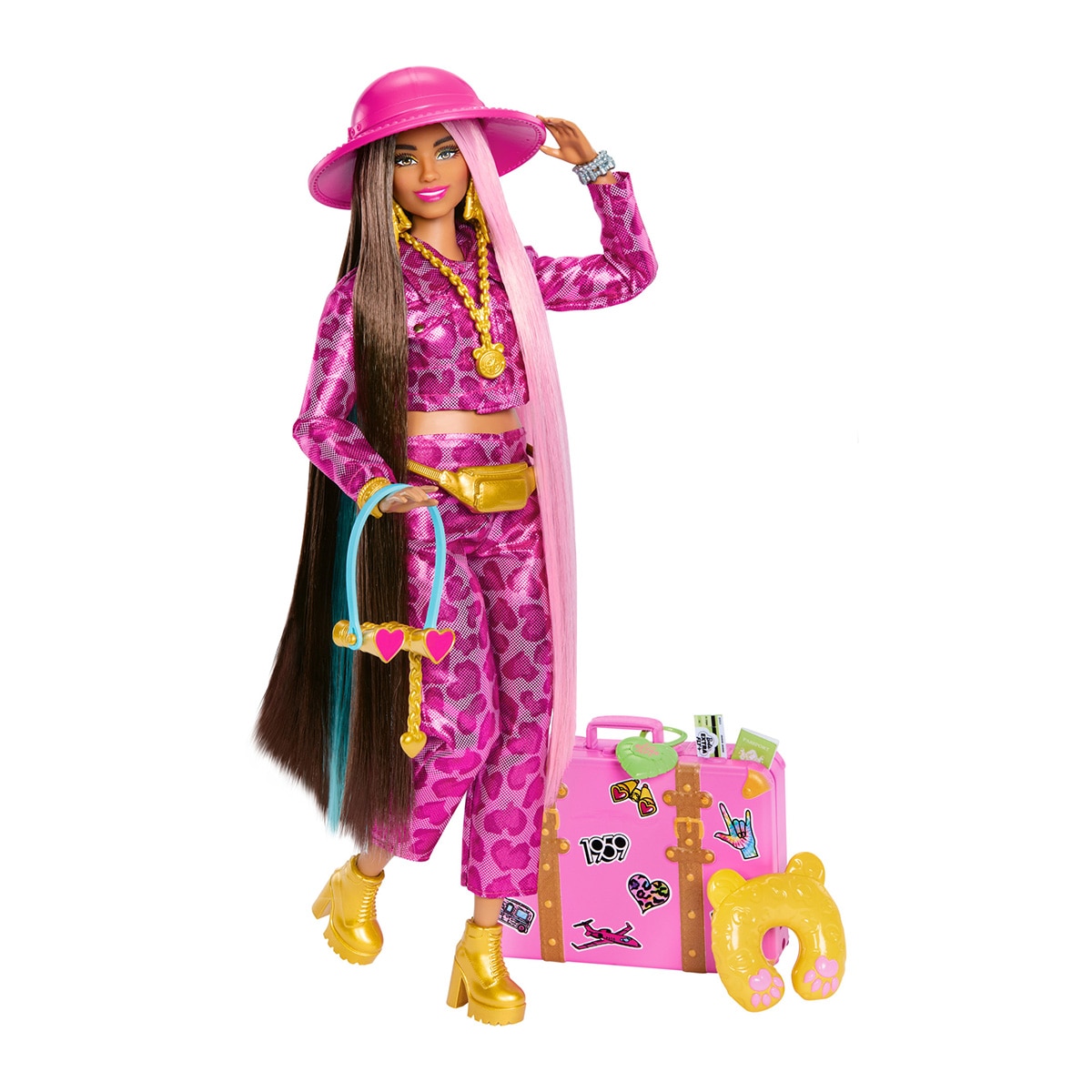 Muñeca con accesorios de viaje y moda Safari Extra Fly modelos surtidos Barbie 1