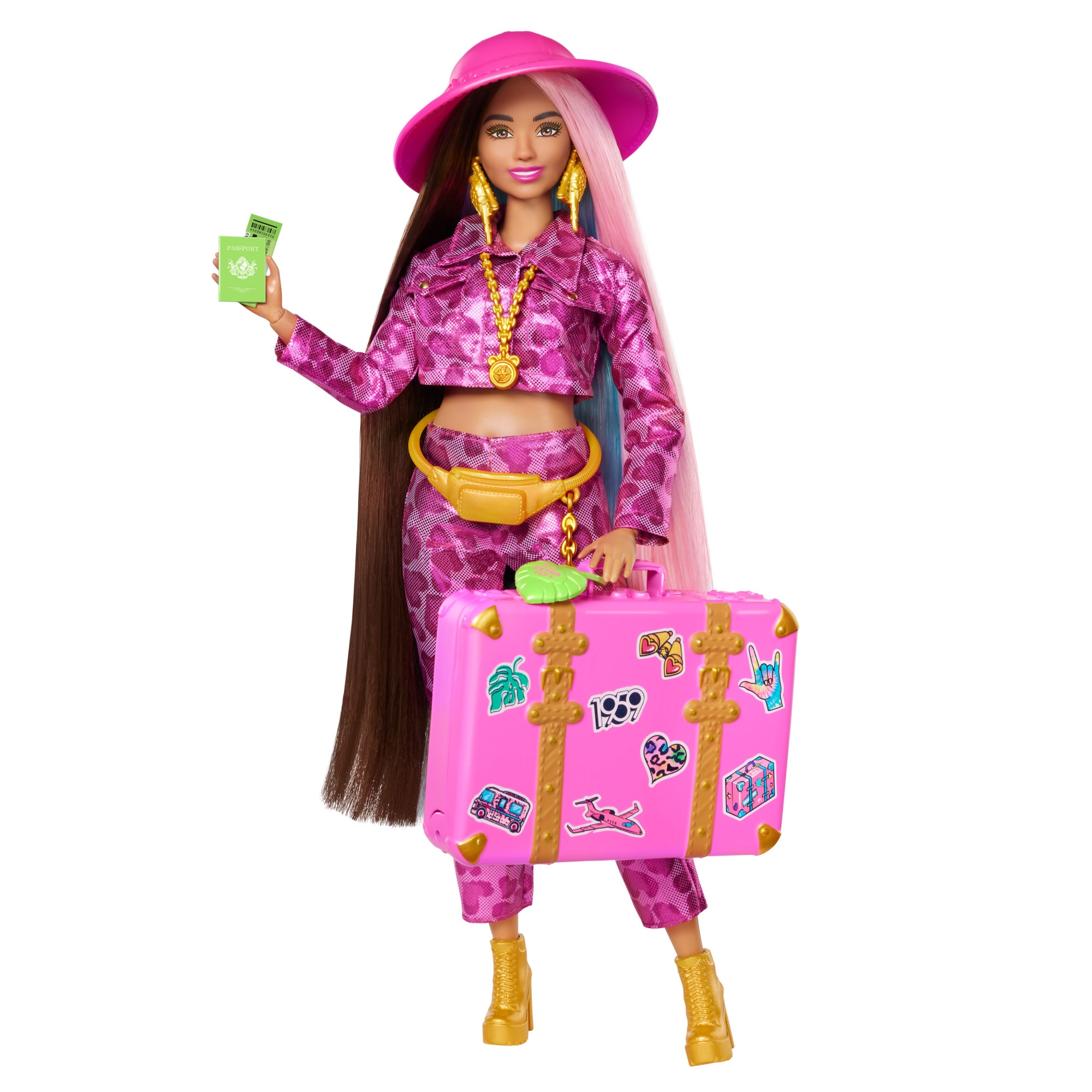 Muñeca con accesorios de viaje y moda Safari Extra Fly modelos surtidos Barbie 4
