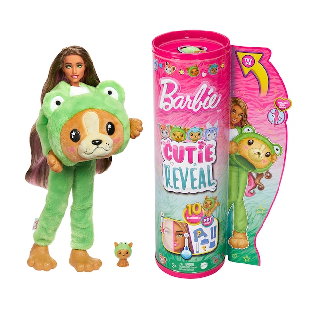 Barbie Cutie Reveal Serie Disfraces Perro rana Mattel