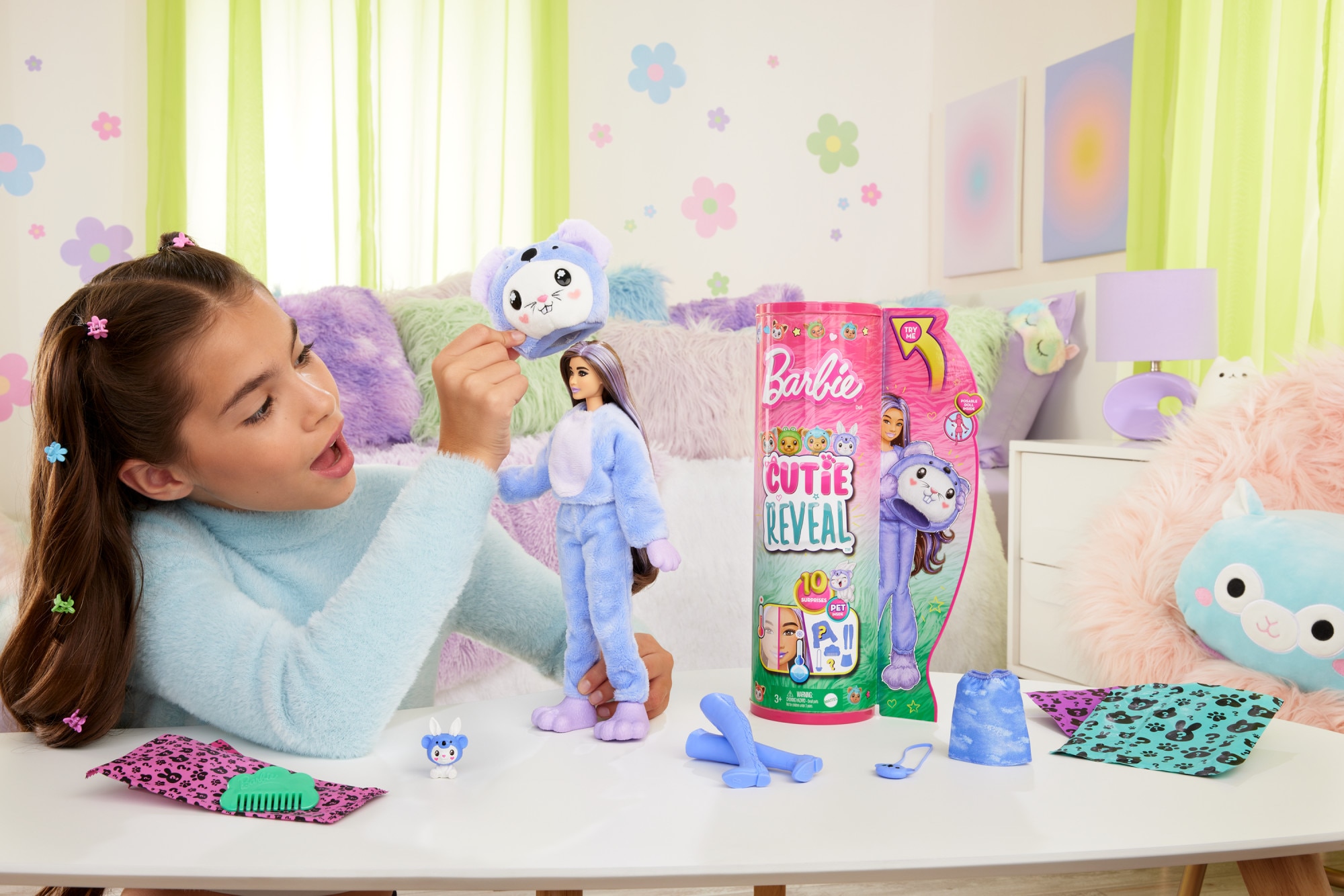 Barbie Cutie Reveal Frog Dog Costume Series Mattel Roxo-2