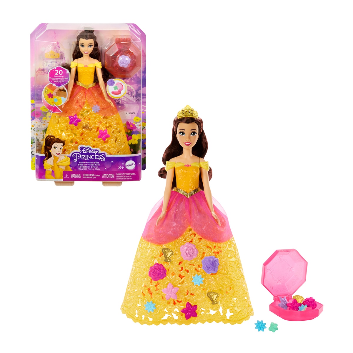Mattel – Flower Fashion Belle Doll Disney Princess Mattel.