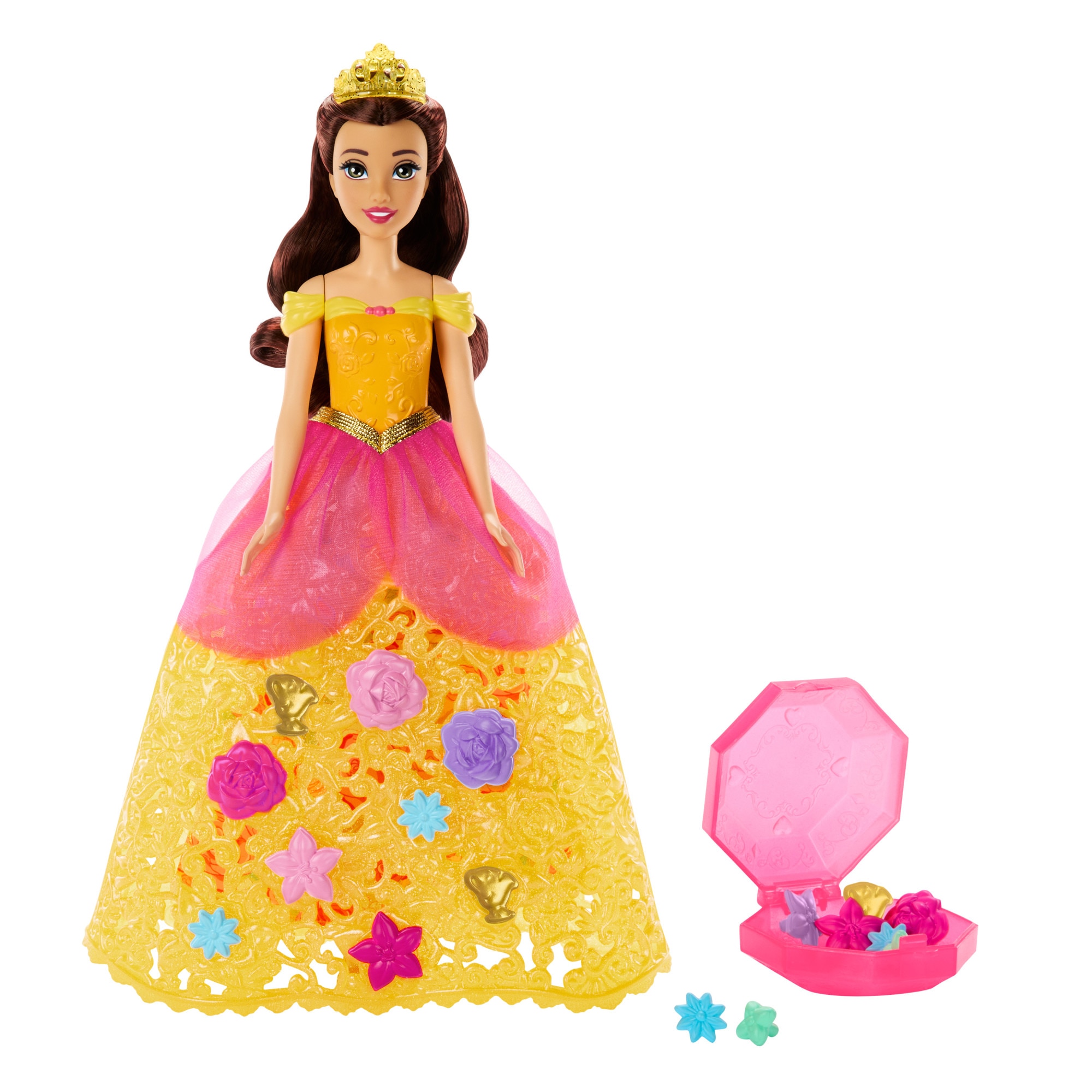 Flower Fashion Belle Doll Disney Princess Mattel 3