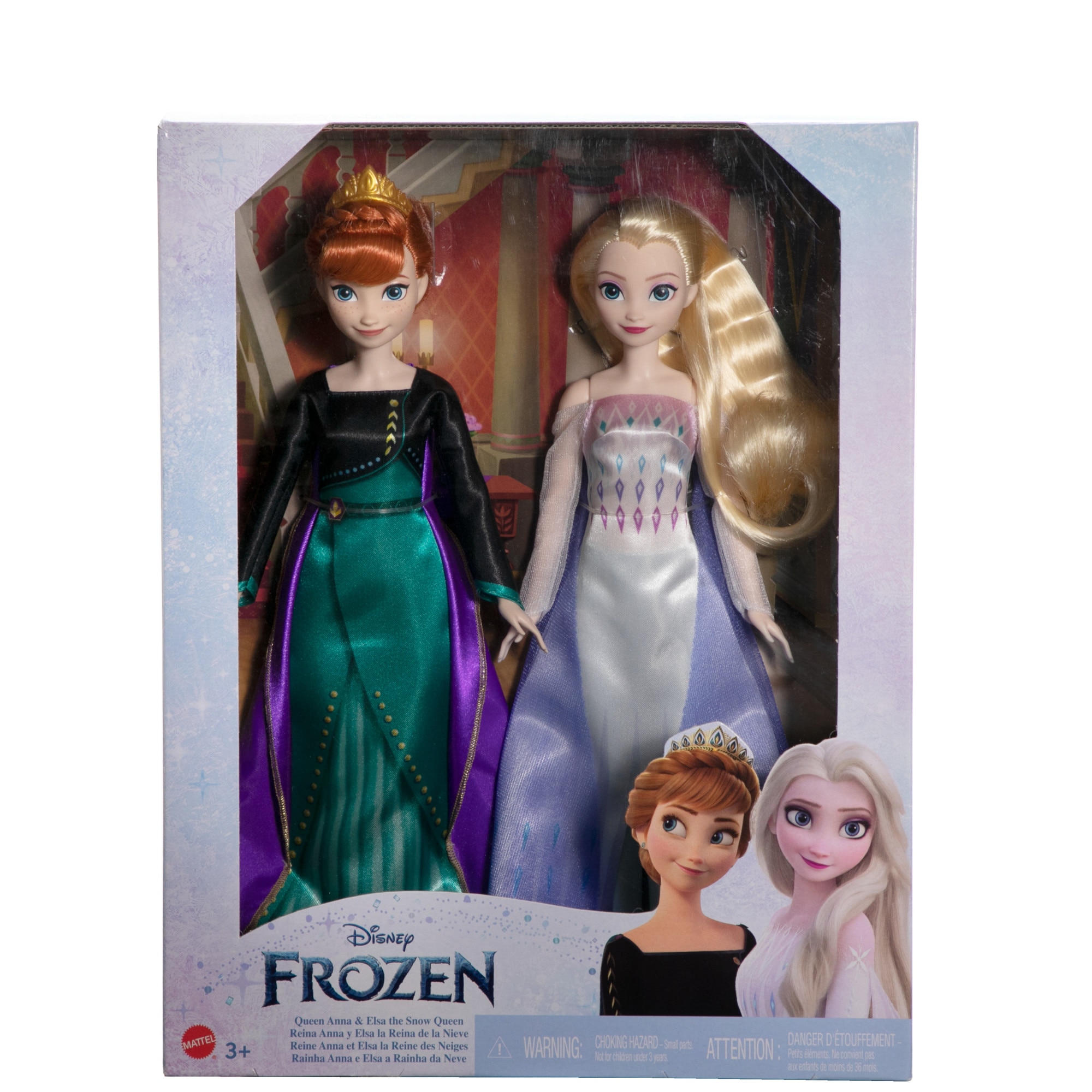 Reinas Elsa y Anna Disney Frozen Mattel 6