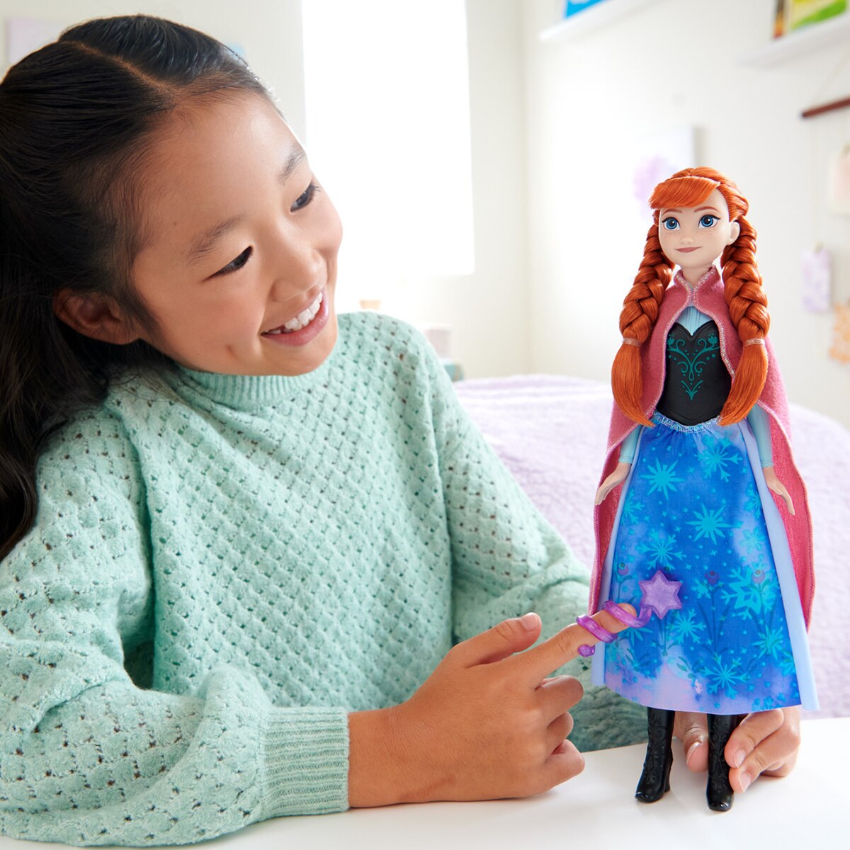 Muñeca Anna falda mágica Frozen Mattel 6
