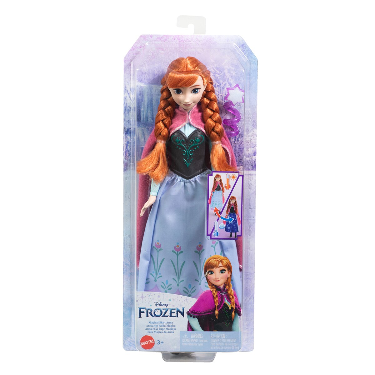 Muñeca Anna falda mágica Frozen Mattel 7