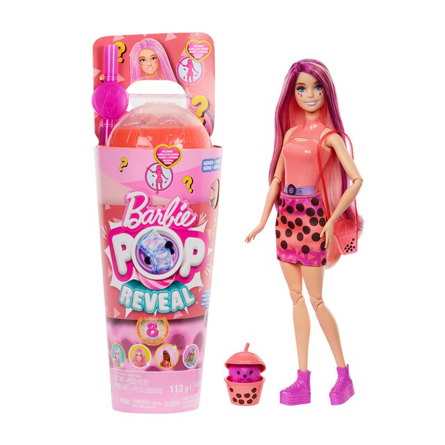 Barbie Pop Reveal Muñeca rubia con mechas rosas