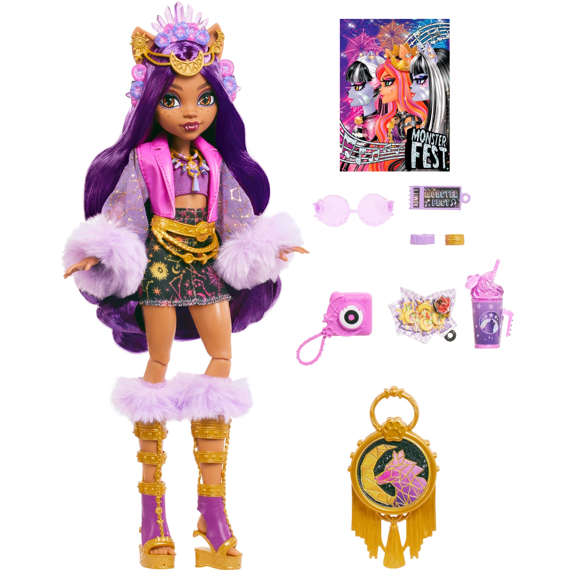 Monster Fest Clawdeen Wolf Boneca lobisomem Monster High 5