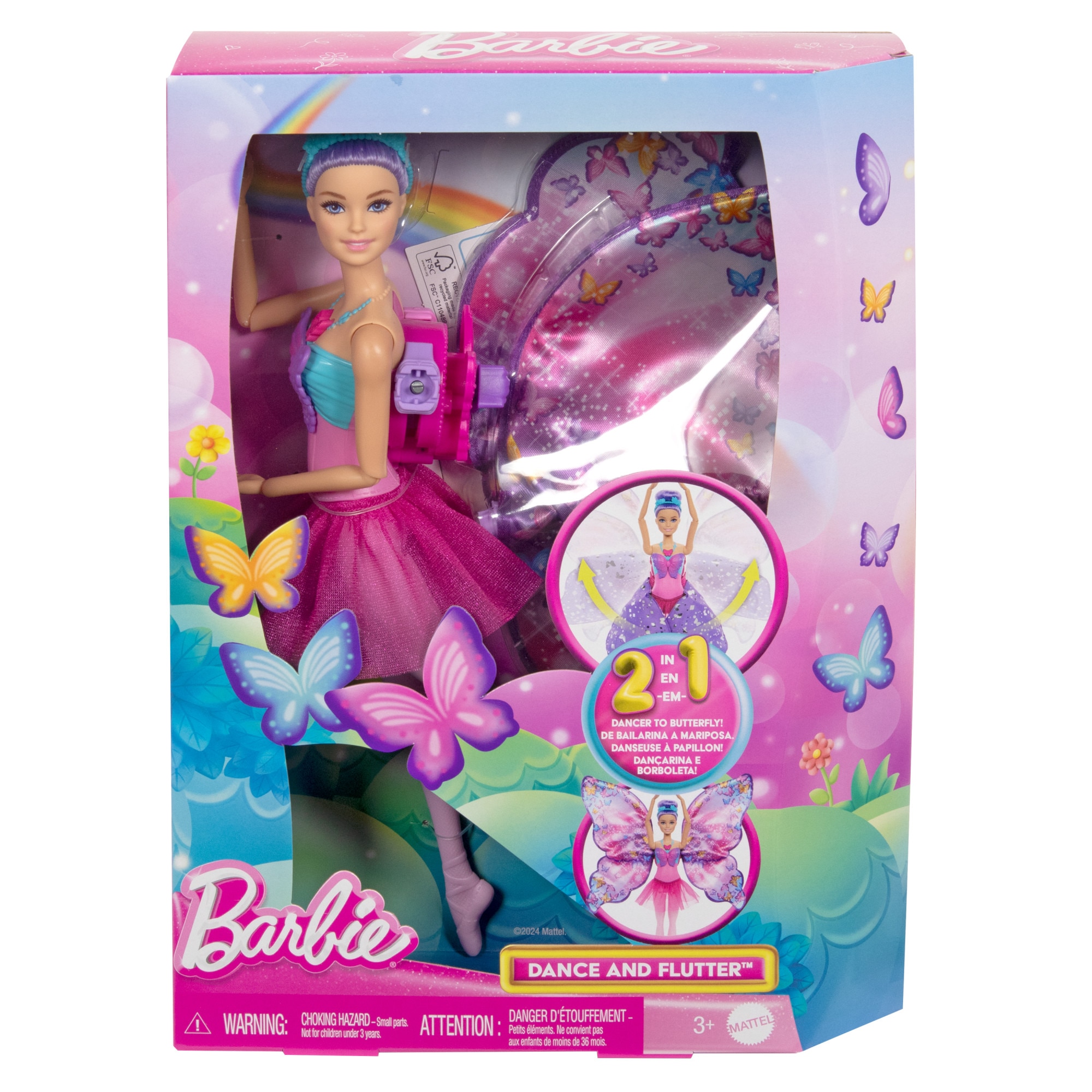 Barbie Muñeca bailarina Dance and Flutter 2 en 1 7