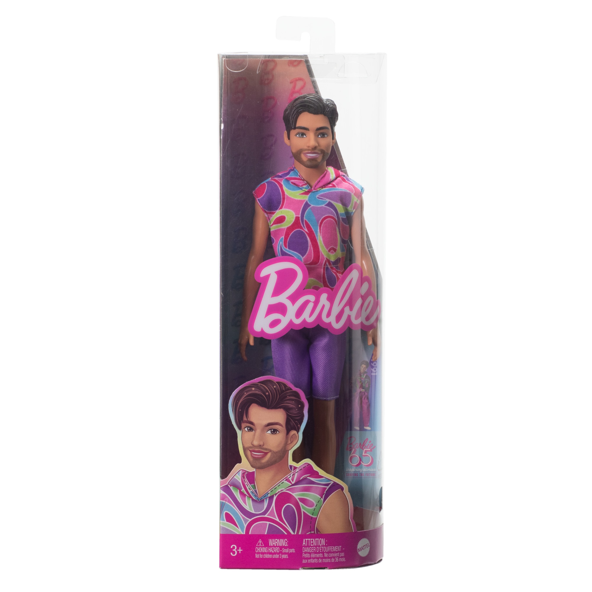 Muñeco moreno Ken con barba Colección 65 aniversario Barbie Fashionistas 7