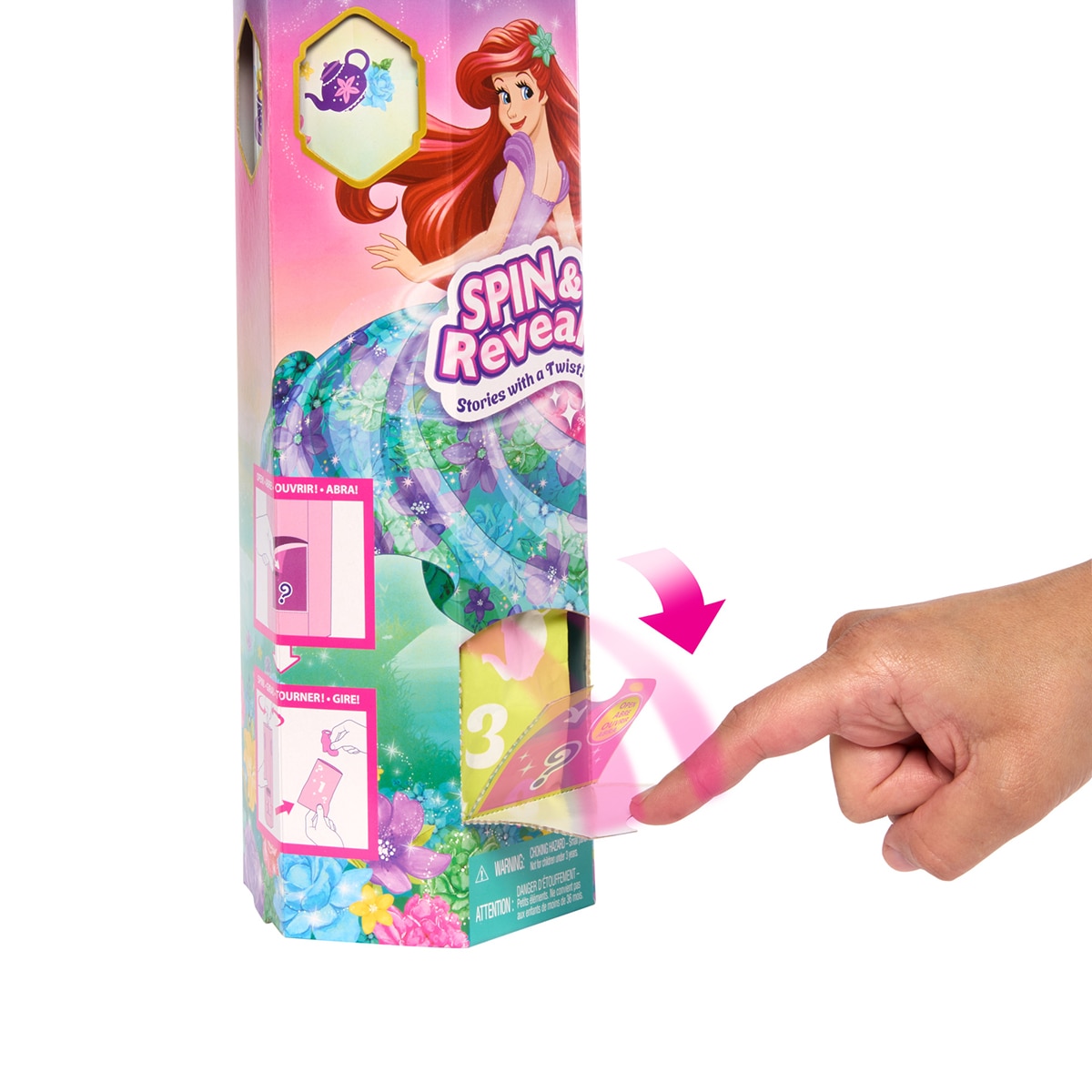 Muñeca Ariel Spin & Reveal Disney Princesas Mattel modelos surtidos 4