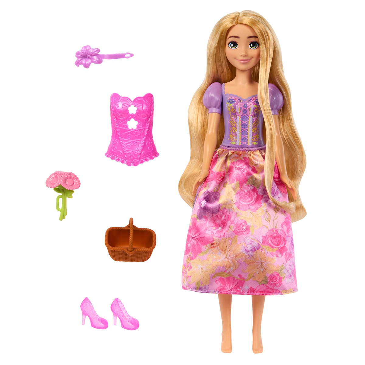 Muñeca Rapunzel Spin & Reveal Disney Princesas Mattel modelos surtidos 2