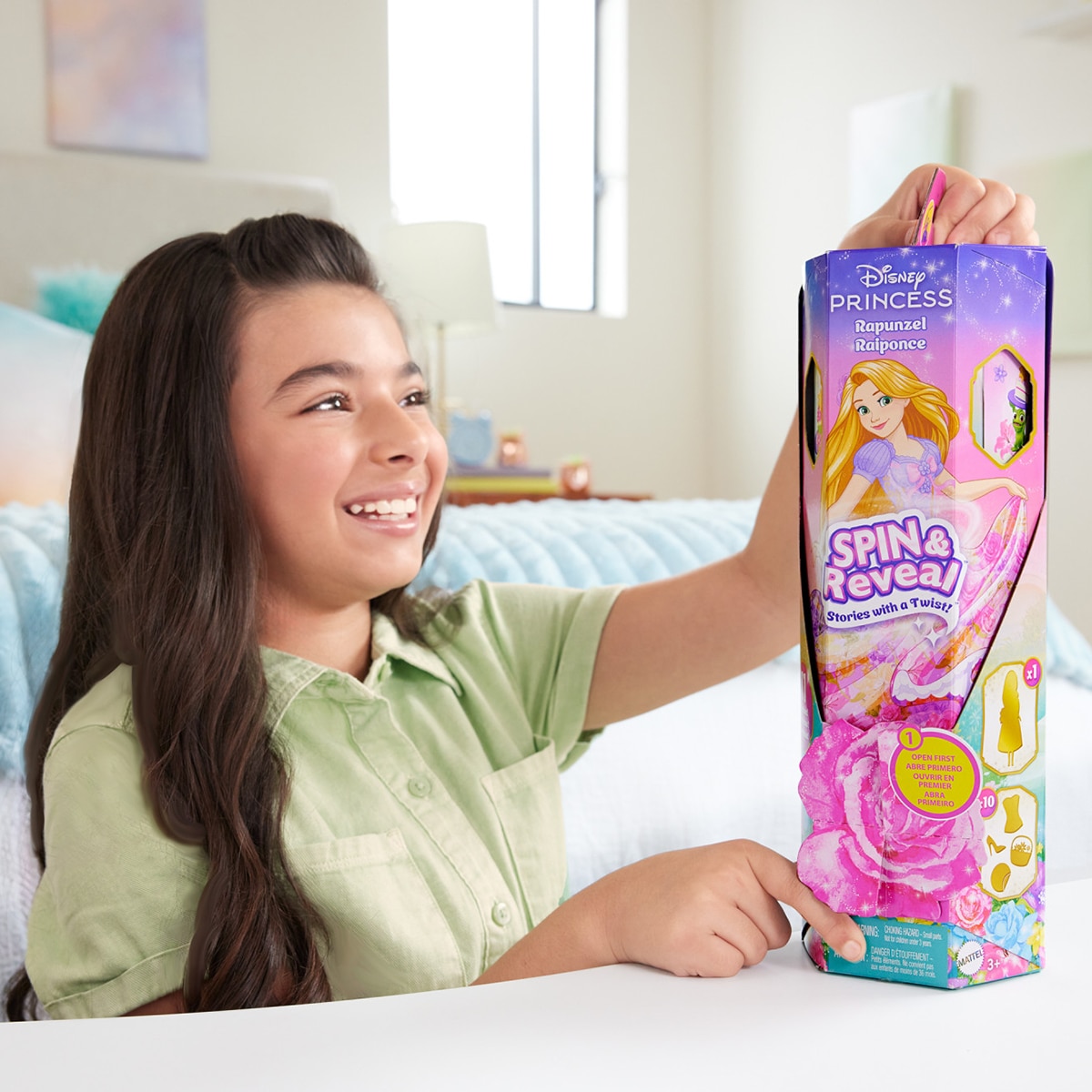 Muñeca Rapunzel Spin & Reveal Disney Princesas Mattel modelos surtidos 7