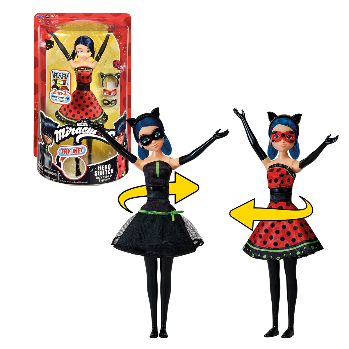 Muñeca Cambia Traje Heroez Miraculous: las aventuras de Ladybug 2