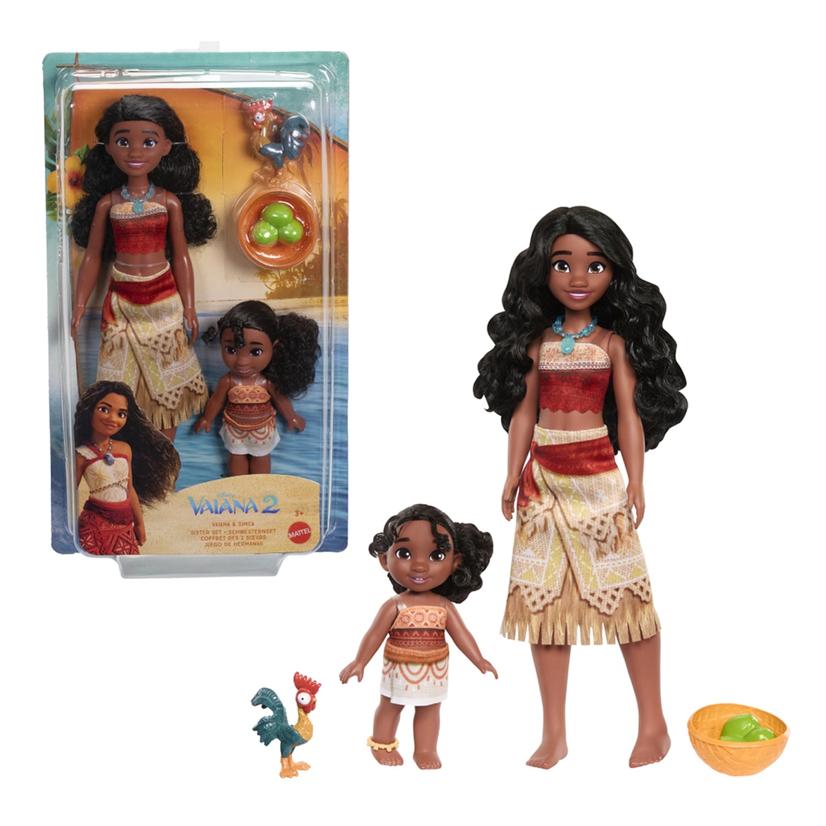 Imagen 0 de Pack muñecas Vaiana y Simea Mattel