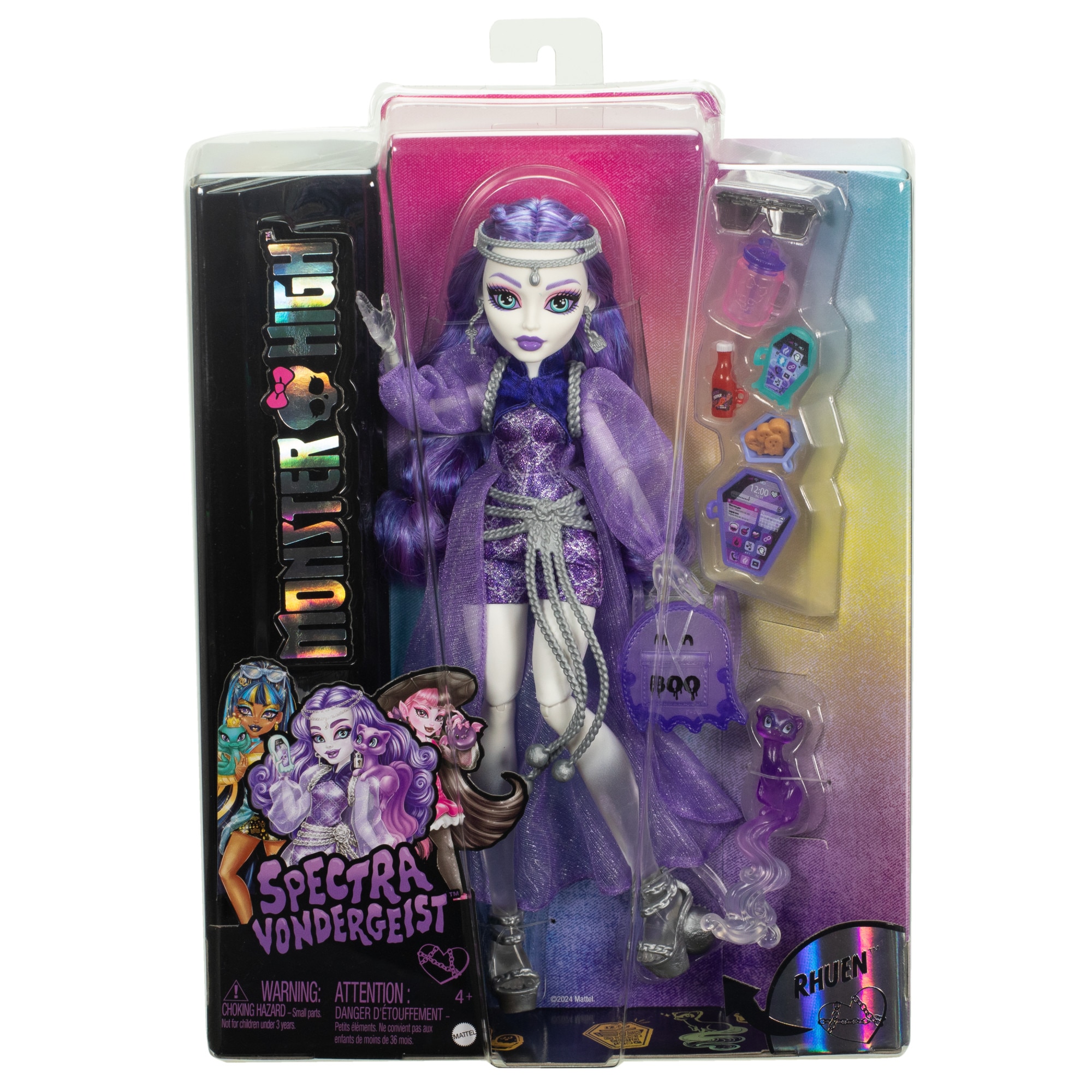 Muñeca Spectra Vondergeist con mascota Rhuen Monster High 6