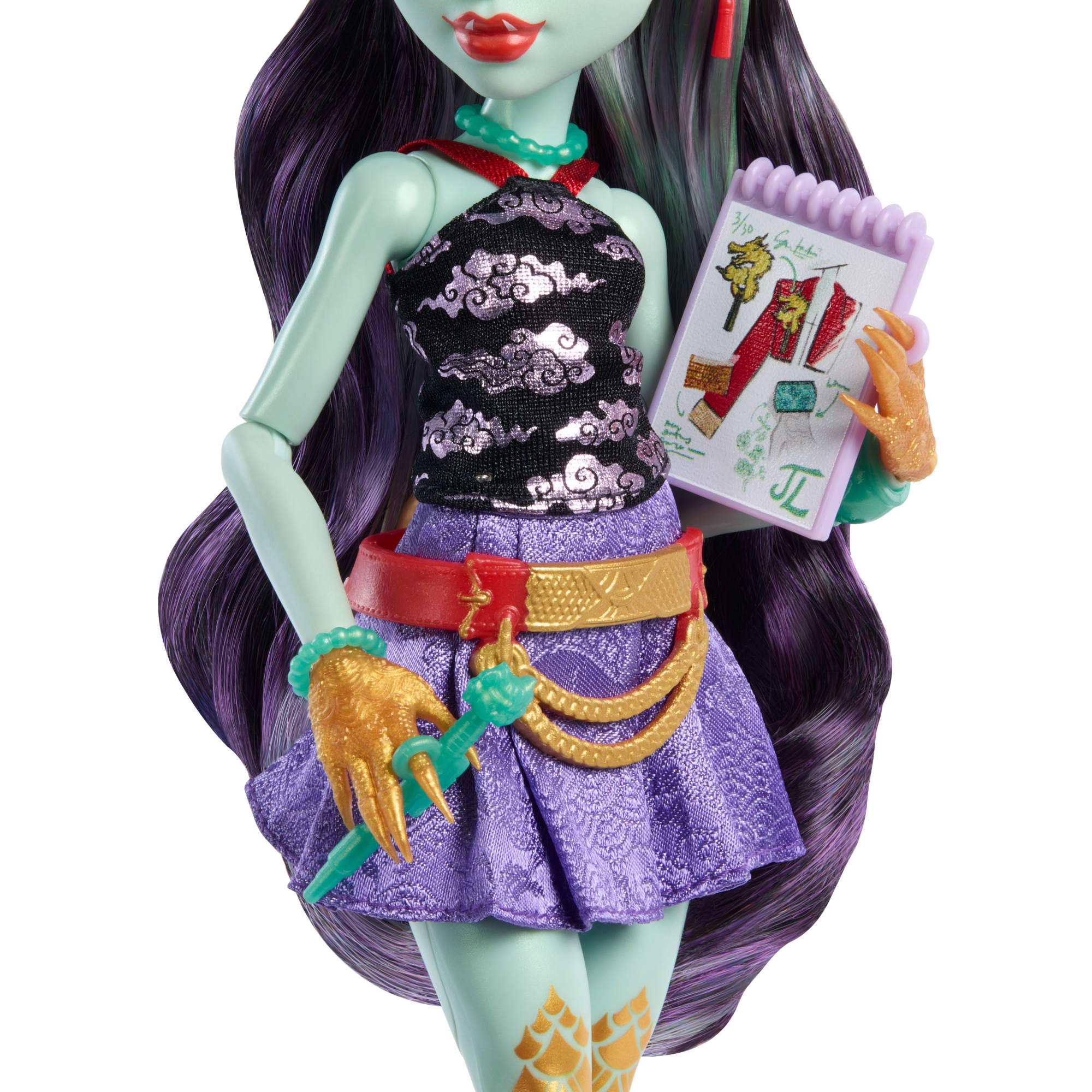 Muñeca Jinafire Long con mascota Cloudy Yun Yun Monster High 4