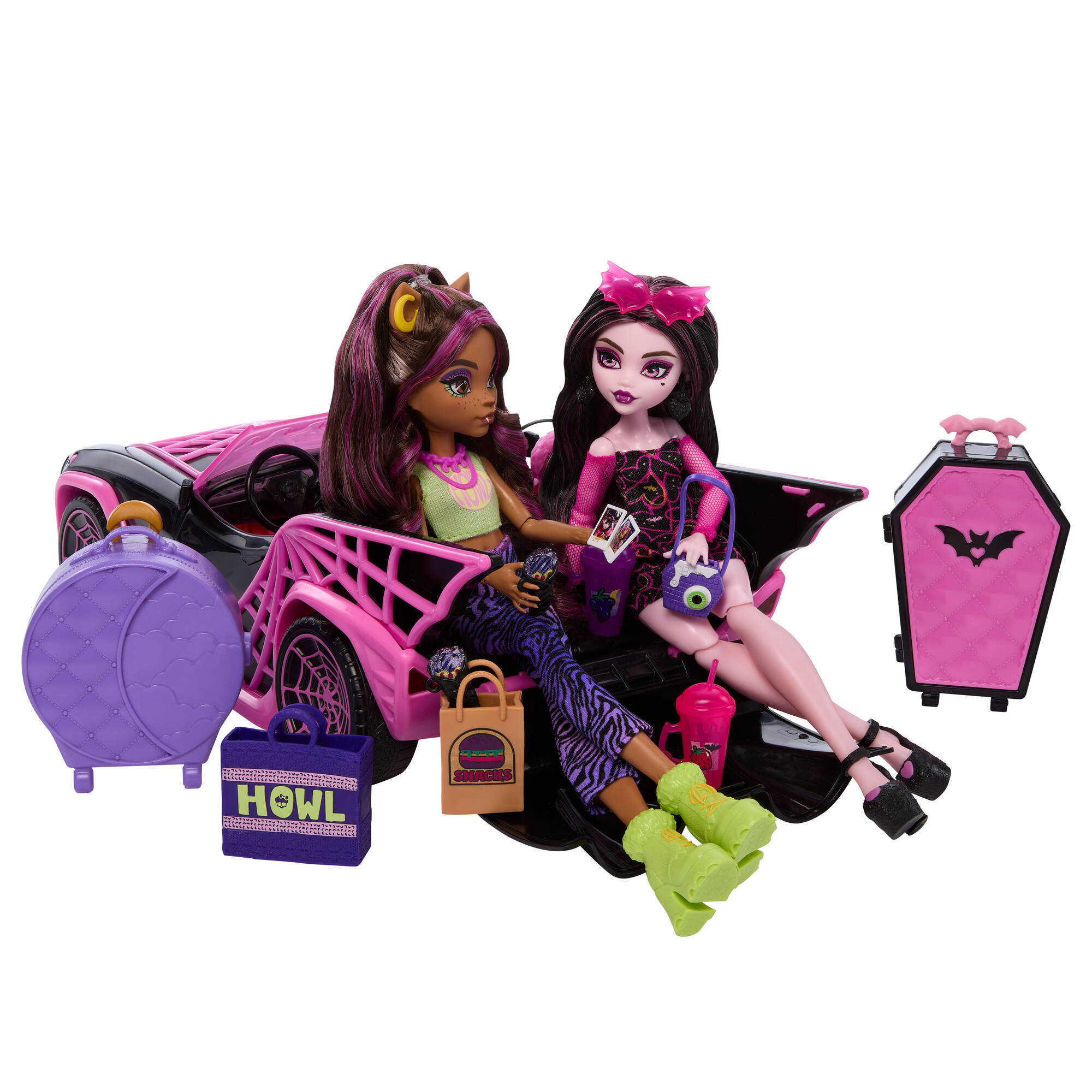 IVY ATTRACT & BASIC plus セット Conjunto de juego de viaje Eeekend Getaway Draculaura y Clawdeen