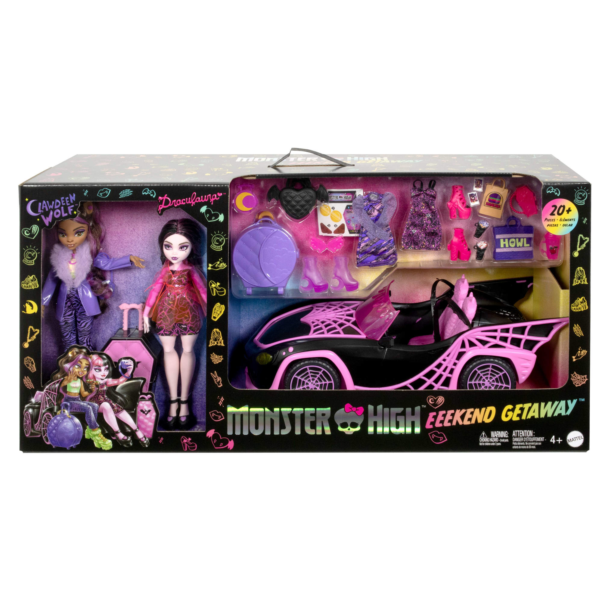 Conjunto de juego de viaje Eeekend Getaway Draculaura y Clawdeen
