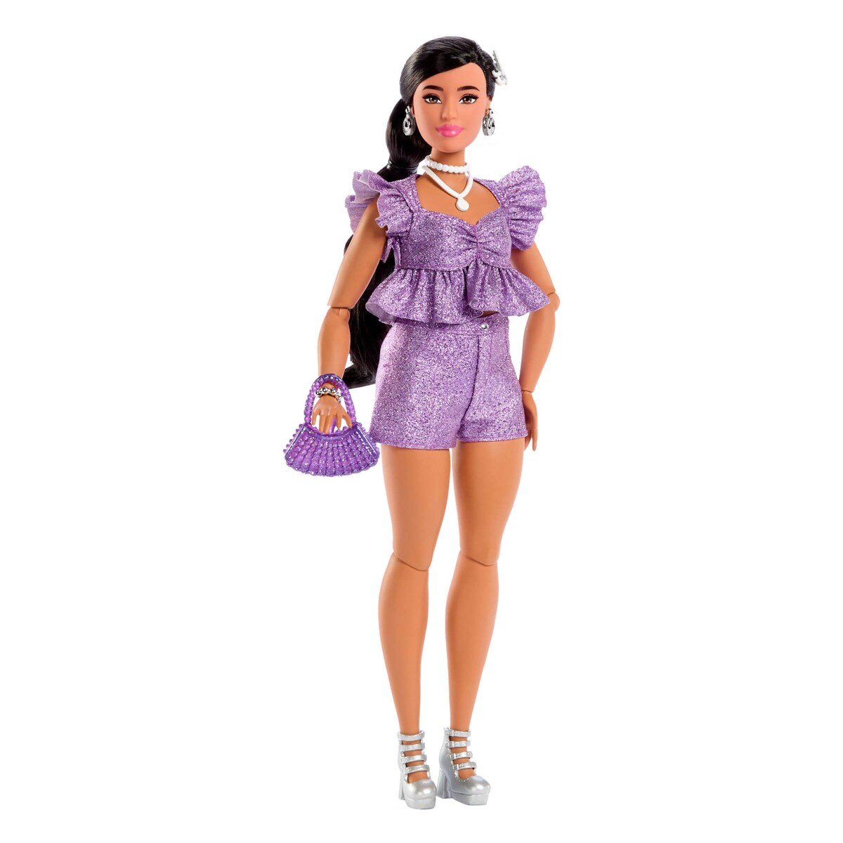 Barbie Deluxe Metallic con conjunto morado 3