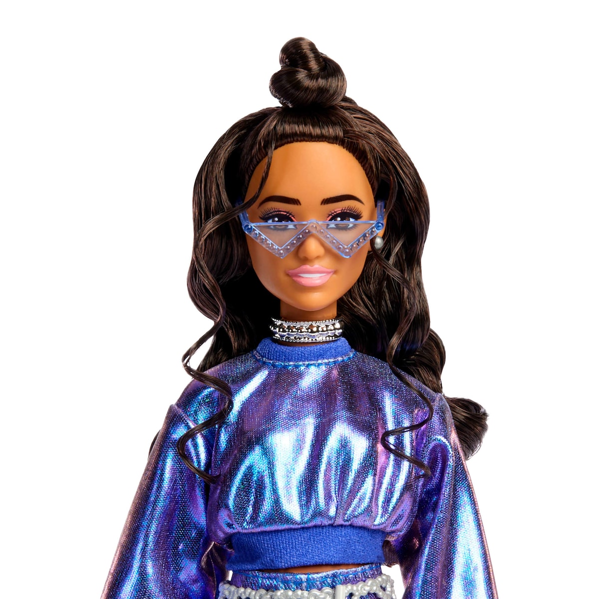 Barbie Deluxe Metallic con jersey azul 2