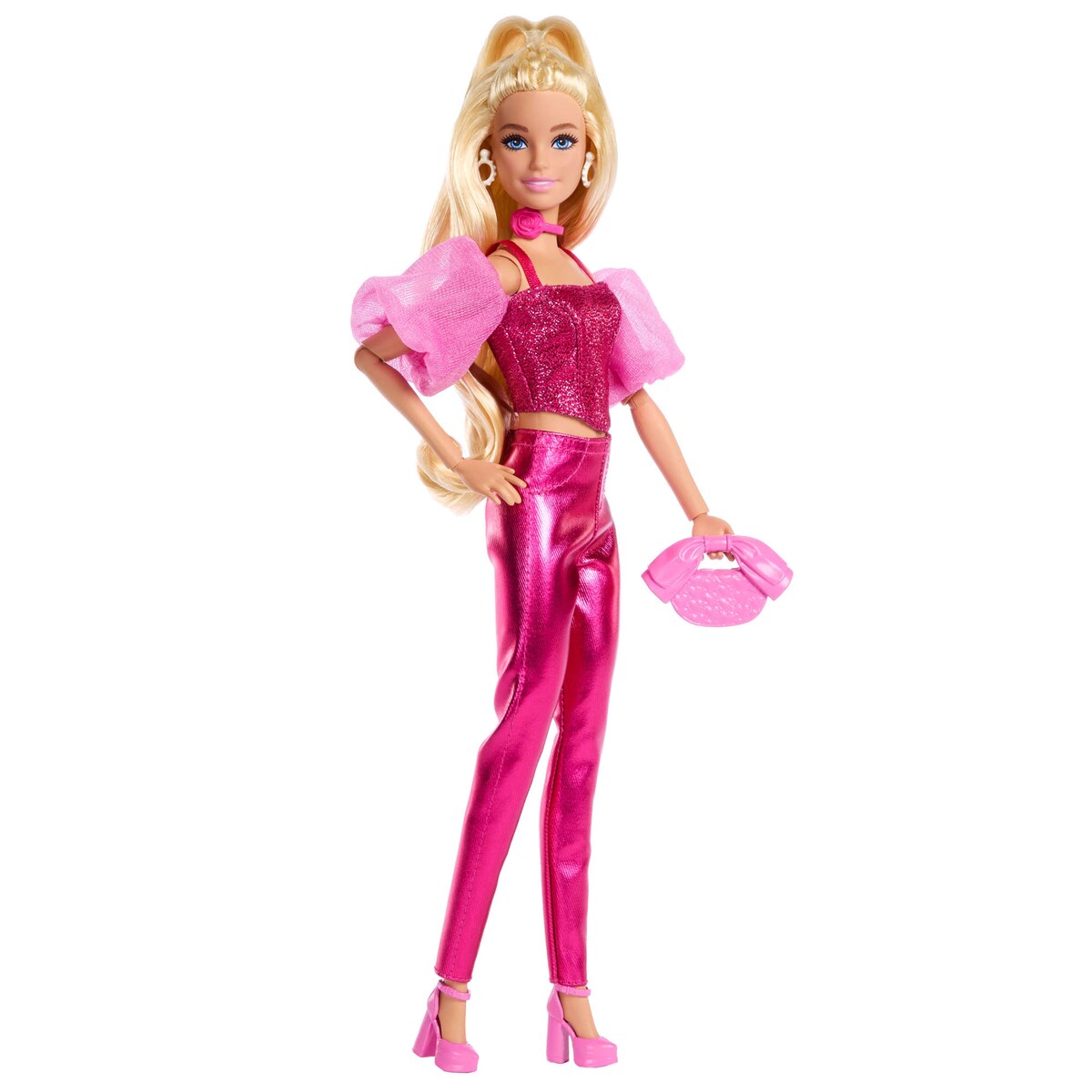 Barbie Deluxe Metallic con corset rosa 6