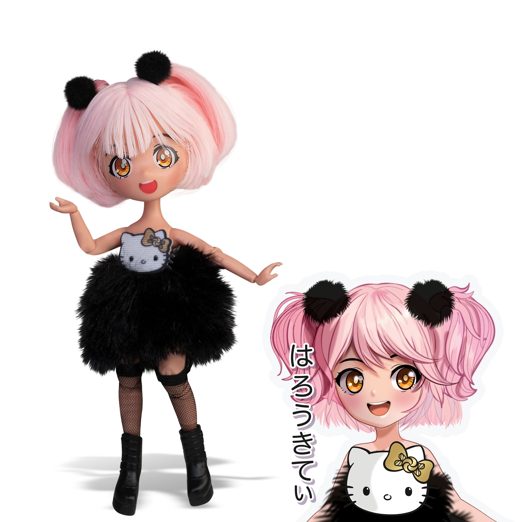 Muñeca Fashion Hello Kitty Famosa 9
