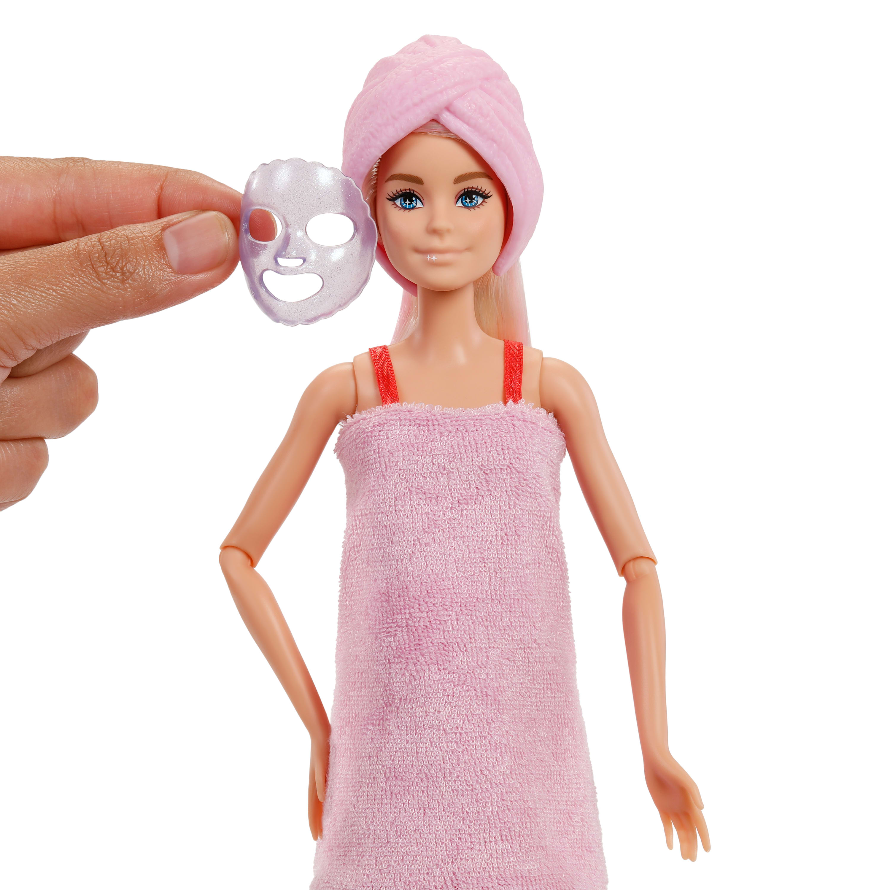 Barbie Party Unboxed Muñeca sorpresa con paleta roja Mattel Rojo-4